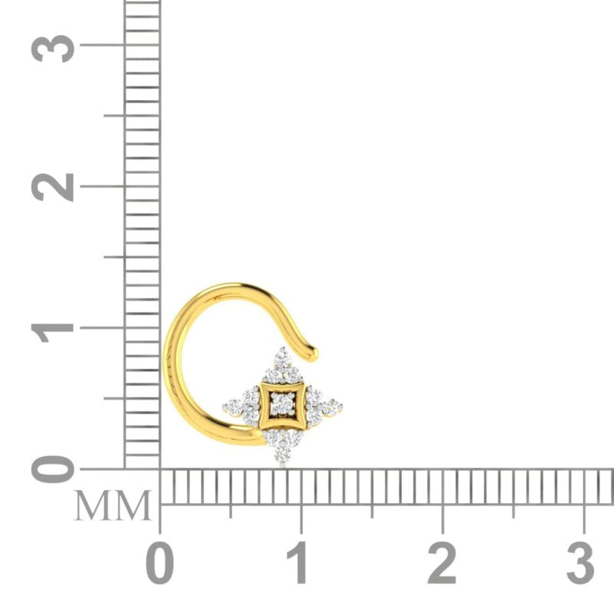 Women's 9K BIS Hallmarked Yellow Gold Stud Nosering